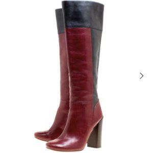 Tory Burch  - Two Toned Colorblock Leather Alicia Boots